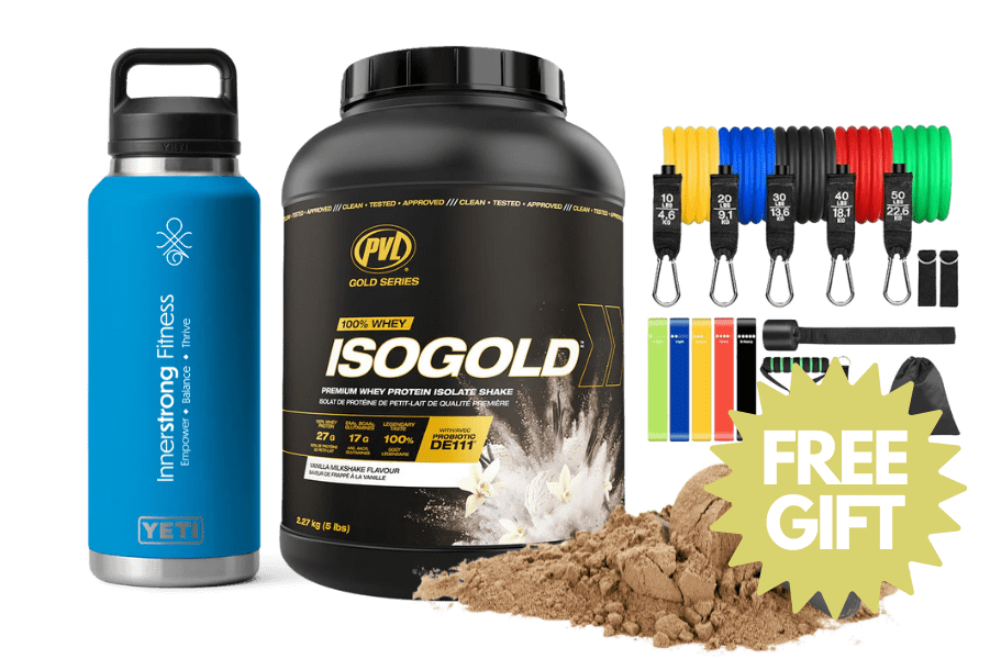 Innerstrong Fitness Black Friday deal – 4 months coaching for 3 with free fitness gifts and protein powder.