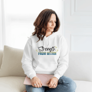 Strength From Within White - Innerstrong Hooded Sweater