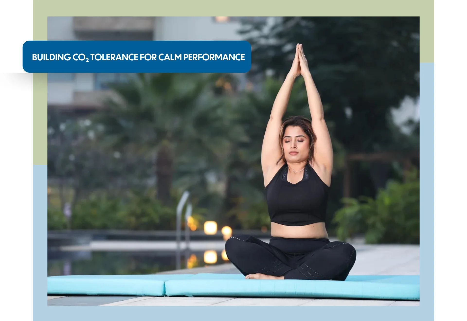 Woman meditating, focusing on calm breathing exercises.